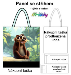 MOB Panel se střihem - nákupní taška - lenochod výběr z typu a materiálu