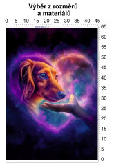 MOB Panel bez střihu - jezevčík tisk na objednávku výběr z rozměrů a materiálů