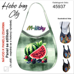 OB Panel k ušití  - Hobo bag City - meloun - výběr z materiálů