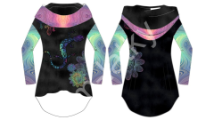 OB K - Panel se střihem -  mikina/tričko Anežka - nakombinujte si varianty s kapucí, rukávy, nebo bez - ještěrky/mandaly digitální tisk m-látky – výběr z rozměrů a mateirálů