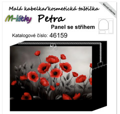 MOB Panel k ušití - kosmetická taštička Petra - vlčí máky vlastní tisk na objednávku - výběr z variant