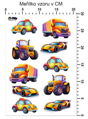 MOB Nažehlovačky - velikost archu A4 - barevná auta
