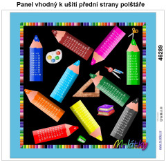 OB Panel k ušití  - dekorativní polštář - malá násobilka výběr z variant