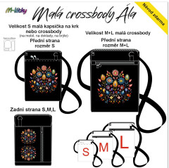OB Panel - Taštička Ála (obal na mobil) - folklórní květy návod k panelu zdarma - více v popisu produktu