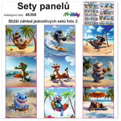 MOB Set panelů dle výběru - zvířátka na dovolené na objednávku - výběr z rozměrů a materiálů - vzhled jednotlivých setů foto 2