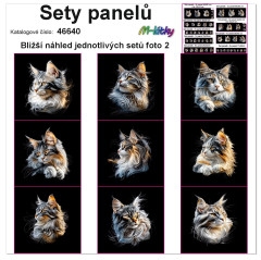 MOB Set panelů dle výběru - mainská mývalí kočka na objednávku - výběr z rozměrů a materiálů - vzhled jednotlivých setů foto 2