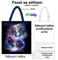 MOB Nákupní taška - strom života panel se střihem náš tisk na objednávku