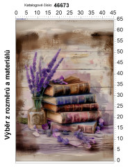 MOB Panel bez střihu - knihy v levandulích tisk na objednávku výběr z rozměrů a materiálů