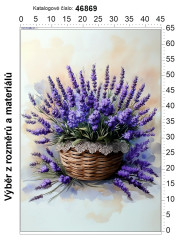 MOB Panel bez střihu - levandule tisk na objednávku výběr z rozměrů a materiálů