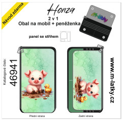MOB Panel - Honza 2v1 Obal na mobil/peněženka - prase tisk na objednávku