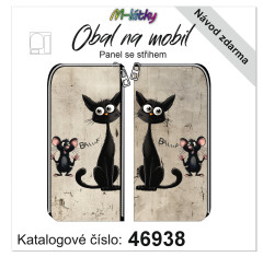MOB Panel - obal na mobil Petr - kočka a myš Kočárkovina