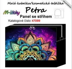 OB Panel k ušití - kosmetická taštička Petra - barevná mandala vlastní tisk na objednávku - výběr z variant