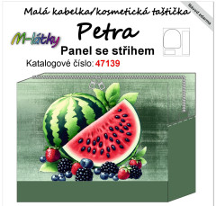 OB Panel k ušití - kosmetická taštička Petra - meloun, letní ovoce vlastní tisk na objednávku - výběr z variant
