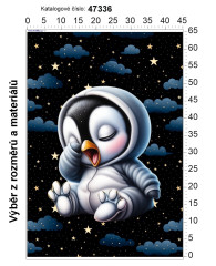 MOB Panel - výběr z rozměrů - ospalá zvířátka - tučňák Materiál - výběr z variant