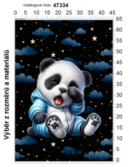 MOB Panel bez střihu - ospalá zvířátka - panda tisk na objednávku výběr z rozměrů a materiálů