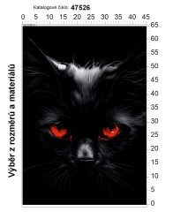 MOB Panel bez střihu - gothic kočka tisk na objednávku výběr z rozměrů a materiálů