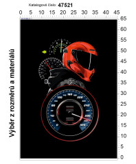 MOB Panel bez střihu - motorkář, tachometr tisk na objednávku výběr z rozměrů a materiálů