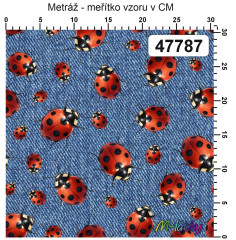 OB Metráž berušky náš tisk na objednávku – výběr z materiálů