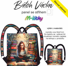 KOB Panel se střihem -  Překlápěcí batoh Václav Classic - čtenářka návod k panelu zdarma - více v popisu produktu