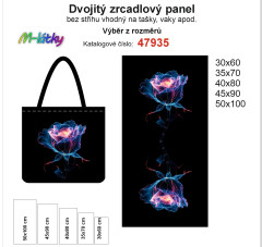 OB Dvojitý zrcadlový panel - výběr z rozměrů - magická růže