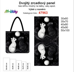 OB Dvojitý zrcadlový panel - výběr z rozměrů - zamilované kočky