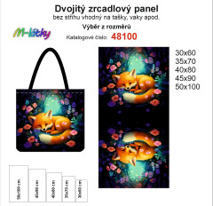 OB Dvojitý zrcadlový panel - výběr z rozměrů - spící liška