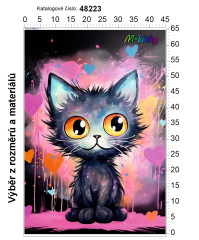 OB Panel - výběr z rozměrů - malovaná kočka Materiál - výběr z variant