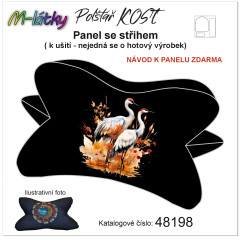 MOB Panel k ušití  - Relaxační (čtecí) polštář KOST - volavky výběr z variant