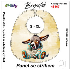 MOB Bryndák S-XL - ospalá zvířátka - osel Panel se střihem - fotonávod v popisu produktu