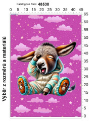 MOB Panel - výběr z rozměrů - ospalá zvířátka - osel Materiál - výběr z variant