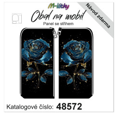 MOB Panel - obal na mobil Petr - magická modrá růže Kočárkovina