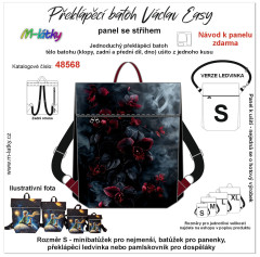 MOB Panel se střihem - batoh Václav Easy - orchidea fotonávod v popisu produktu - výběr z rozměrů
