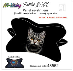 MOB Panel k ušití  - Relaxační (čtecí) polštář KOST - kočka výběr z variant