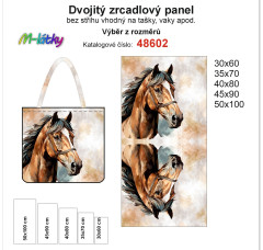 MOB Dvojitý zrcadlový panel - výběr z rozměrů - kůň