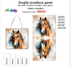 MOB Dvojitý zrcadlový panel - výběr z rozměrů - kůň