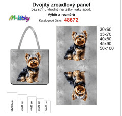 MOB Dvojitý zrcadlový panel - výběr z rozměrů - jorkšírský teriér