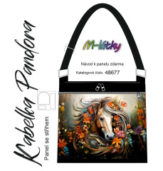 MOB Panel k ušití - Crossbody kabelka Pandora - kůň vlastní tisk na objednávku - výběr z variant