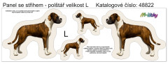 MOB Panel k ušití  - 3D dekorativní polštář velikost L - Německý boxer výběr z variant