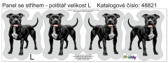 MOB Panel k ušití  - 3D dekorativní polštář velikost L - Stafordširský bulteriér výběr z variant