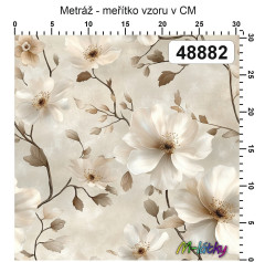 OB Vzor - Kolekce ze staré truhly - květy výběr z variant materiálu - vlastní tisk na objednávku