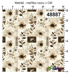 OB Vzor - Kolekce ze staré truhly - květy výběr z variant materiálu - vlastní tisk na objednávku