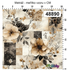 OB Vzor - Kolekce ze staré truhly - růže výběr z variant materiálu - vlastní tisk na objednávku