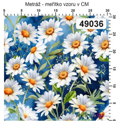 OB Vzor - kopretiny výběr z variant materiálu - vlastní tisk na objednávku