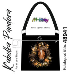 MOB Panel k ušití - Crossbody kabelka Pandora - kůň vlastní tisk na objednávku - výběr z variant