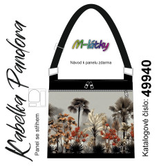 MOB Panel k ušití - Crossbody kabelka Pandora - palmy vlastní tisk na objednávku - výběr z variant