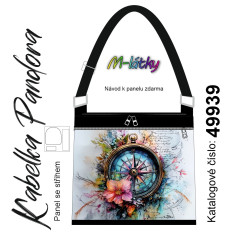 MOB Panel k ušití - Crossbody kabelka Pandora - kompas vlastní tisk na objednávku - výběr z variant