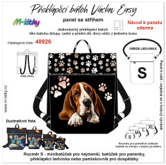 MOB Panel se střihem - batoh Václav Easy - Baset fotonávod v popisu produktu - výběr z rozměrů