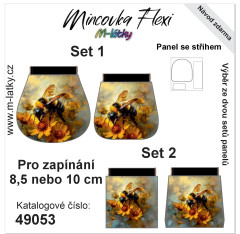 MOB Panel - Mincovka Flexi (pérko 8,5 nebo 10 cm) - včela tisk na objednávku