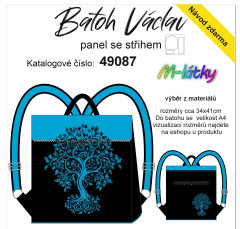 MOB Panel se střihem -  Překlápěcí batoh Václav Classic - strom života návod k panelu zdarma - více v popisu produktu