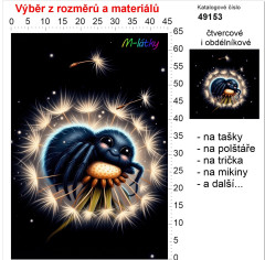 OB Panel - výběr z rozměrů - Zvířátka v pampeliškách - pavouček Materiál - výběr z variant